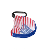 Retain-Itâ„¢ - USA Flag Print Neoprene with Blue Zipper and Carabiner