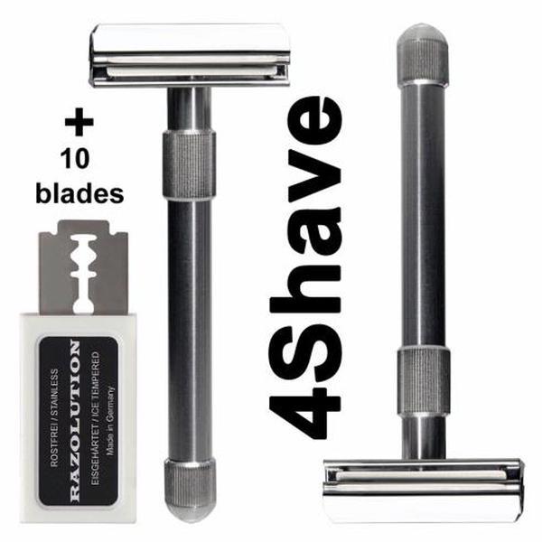 Razolution 4Shave Safety Razor With Matte Aluminium Handle