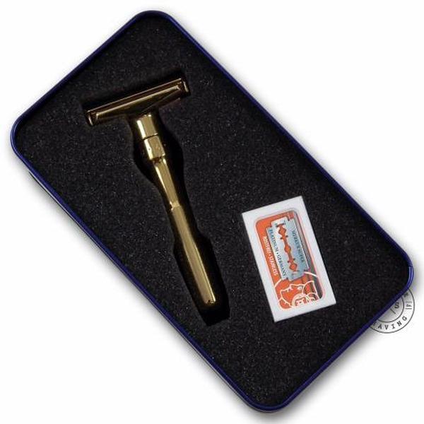Merkur Futur Adjustable Gold Safety Razor with Gift Tin