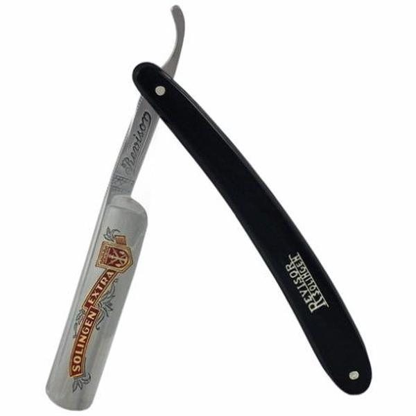 Revisor 5-0008 Cut Throat Razor Black Scales