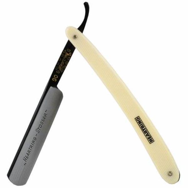 Austrian 4/8 Heartring Cut Throat Razor with Faux Ivory Scales