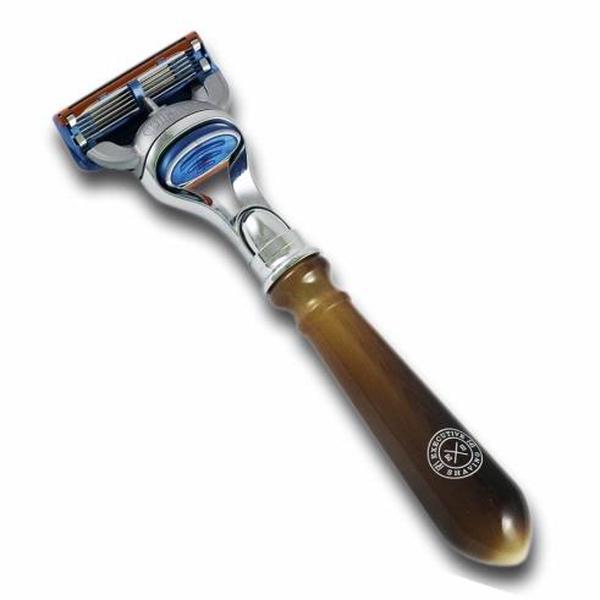 Executive Shaving Fusion Razor with Imitation Horn Handle