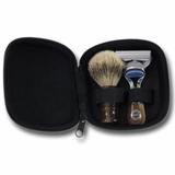 Executive Shaving Fusion Travel Shaving Set In Horn