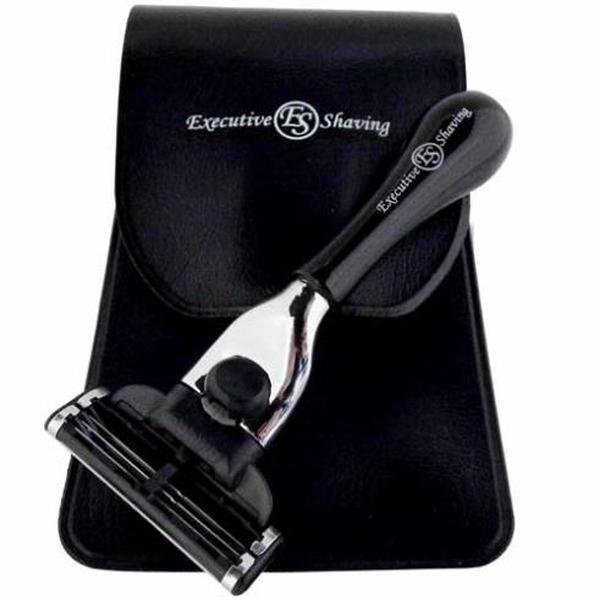 Executive Shaving Company Black Travel Mach3 Razor & Pouch