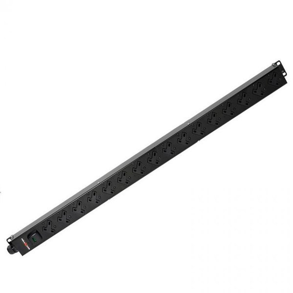 16 way vertical Slimline PDU - 13A outlets with 3m lead c/w 13A (UK) Plug