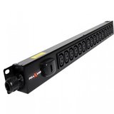 16 way vertical Slimline PDU - C13 IEC outlets with 3m lead c/w IEC C14 Plug