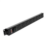 8 way vertical Slimline PDU - 13A outlets with 3m lead c/w 16A Commando Plug