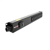 8 way vertical Slimline PDU - C13 IEC with 3m lead c/w 32A Commando Plug