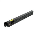 6 way vertical Slimline PDU - 13A outlets with 3m lead c/w 32A Commando Plug