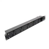 5 way 1U Horizontal Slimline PDU - 13A outlets with 3m lead c/w IEC C14 Plug