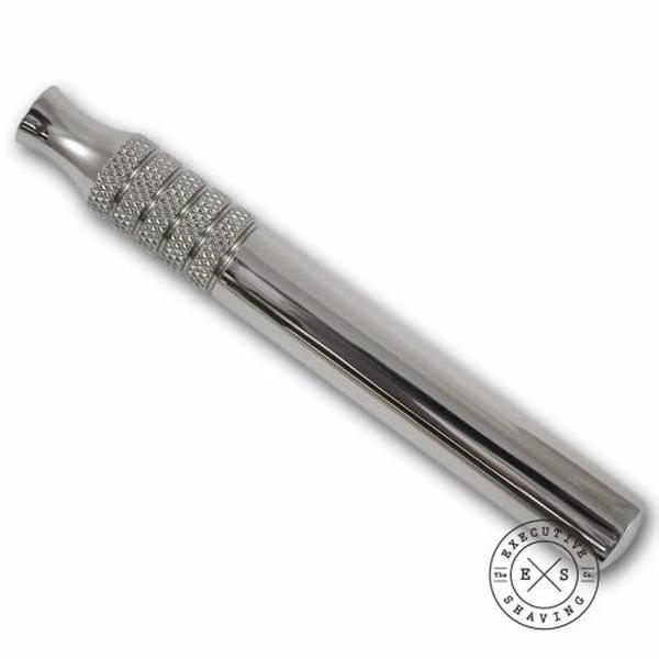 Stainless Steel Part Knurled Safety Razor Handle - Shiny Finish