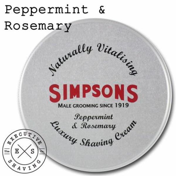 Simpsons Luxury Shaving Cream Peppermint and Rosemary (125ml)