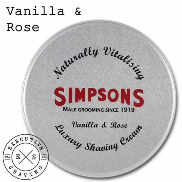 Simpsons Luxury Shaving Cream Vanilla And Rose (125ml)