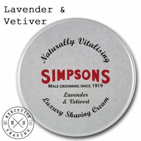 Simpsons Luxury Shaving Cream Lavender And Vetiver (125ml)