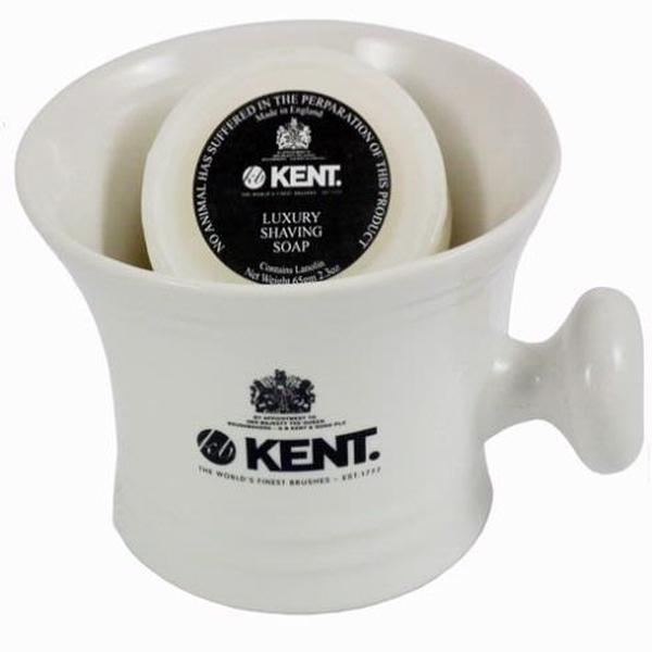 GB Kent White Shaving Mug and Soap