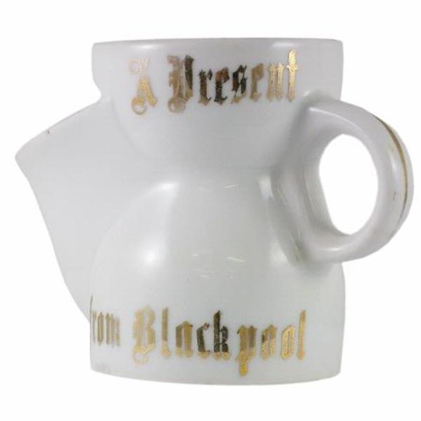 Vintage 'A Present from Blackpool' Shaving Scuttle