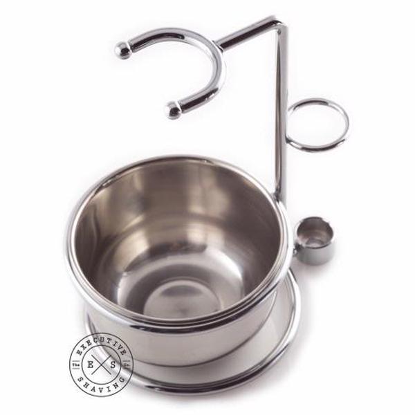 Executive Shaving Company Razor and Brush Stand with Lathering Bowl