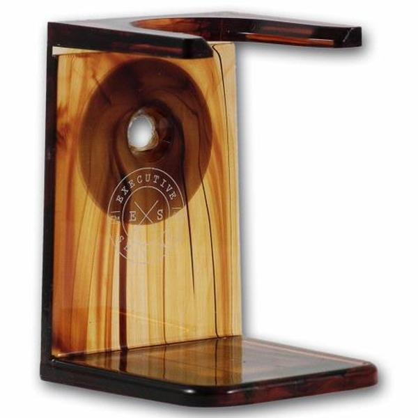 Executive Shaving Shaving Brush Drip Stand In Faux Tortoiseshell