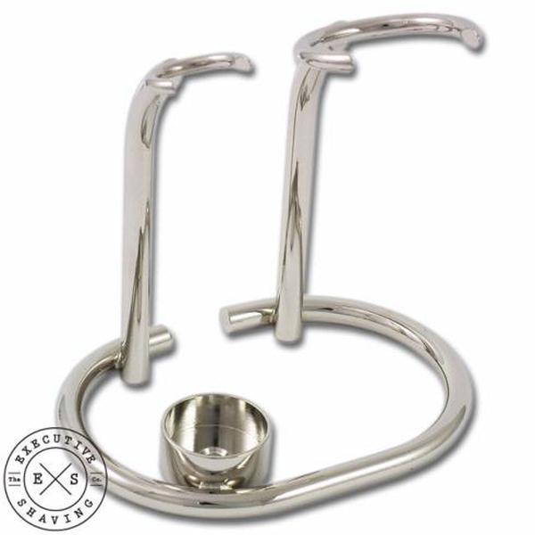 Il Ceppo Chrome Razor & Brush Shaving Stand