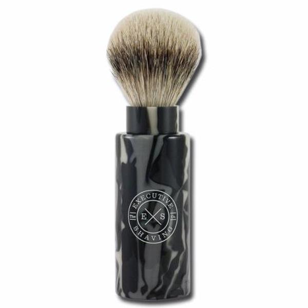 Executive Shaving Silvertip Turnback Travel Shaving Brush - Marble