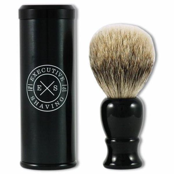 Executive Shaving Mini Travel Shaving Brush in Black