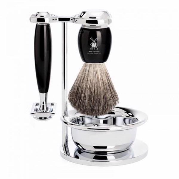 Muhle VIVO Black 4 Piece Safety Razor Set