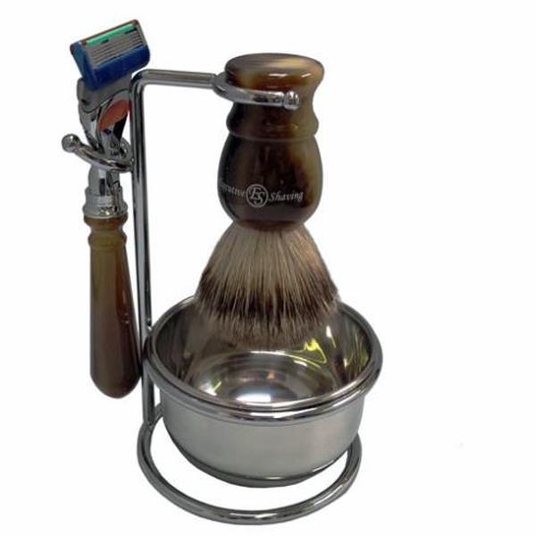 Executive Shaving Company Gillette Fusion Shaving Set in Faux Horn