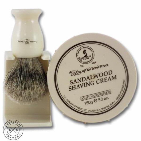 Taylor of Old Bond Street Sandalwood Shaving Cream and Brush Set