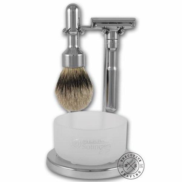 Merkur Futur 4 Piece Safety Razor Shaving Set in Shiny Chrome