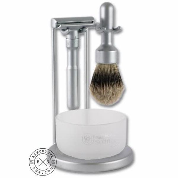 Merkur Futur 4 Piece Safety Razor Set in Matte Chrome