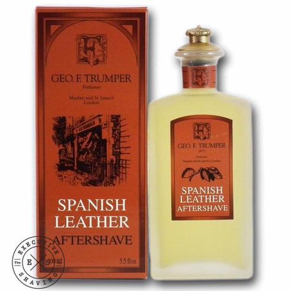 Geo F Trumper Spanish Leather Aftershave Crown Topped Bottle (100ml)