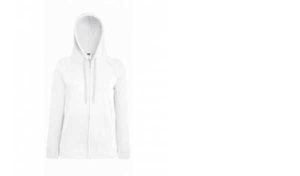 Fruit Of The Loom Ladyfit Full Zip Hoodie WHITE Medium (12)