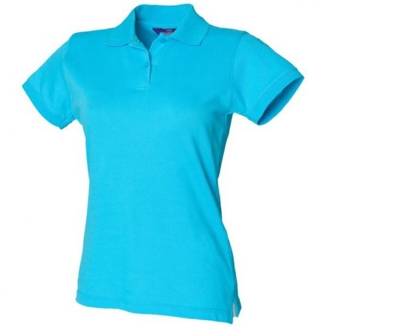 Henbury H306 Women's Stretch PiquÃ© Polshirt Turquoise Large (UK:14)
