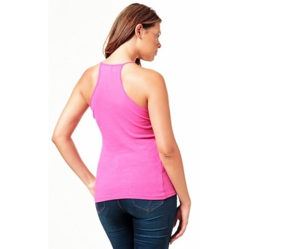 Bella 8775 Ladies 3.8o. Janet 2x1 Sheer Rib Racerback Tank Top BERRY Large